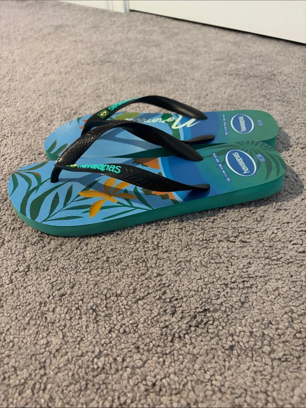 Havaianas Blue Tropical Noronha Brazil Flip Flops